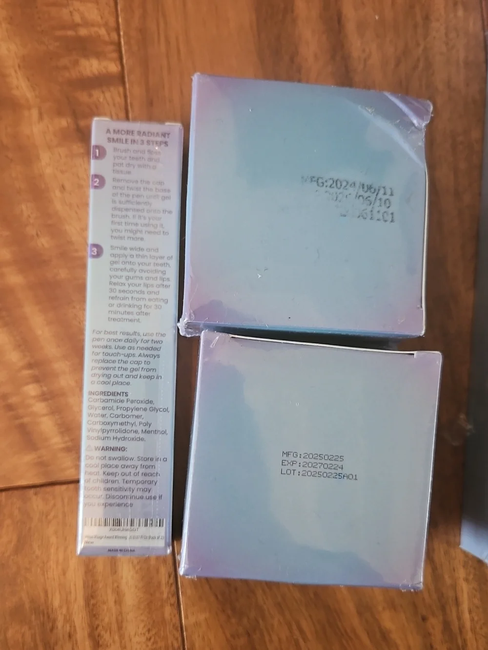 Bright White Teeth Whitening Kit - 2 Pack Pens And Whitening Powder
